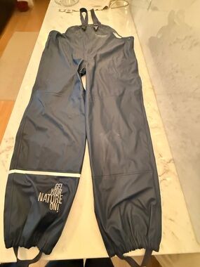NWOT Children's Navy Waterproof Rainpants Size 150 (US 12)